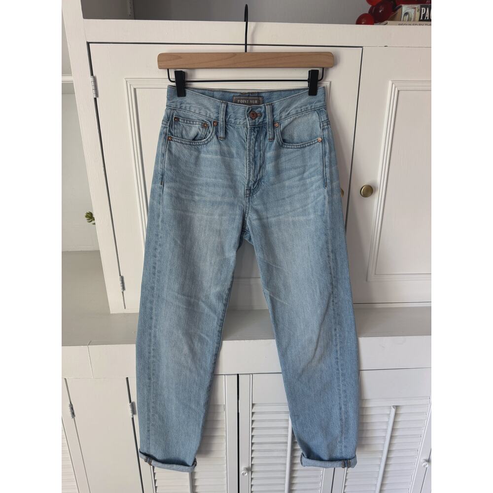 Point Sur - High-Rise Straight Leg Women's Jeans — Light Blue - Picture 2 of 7